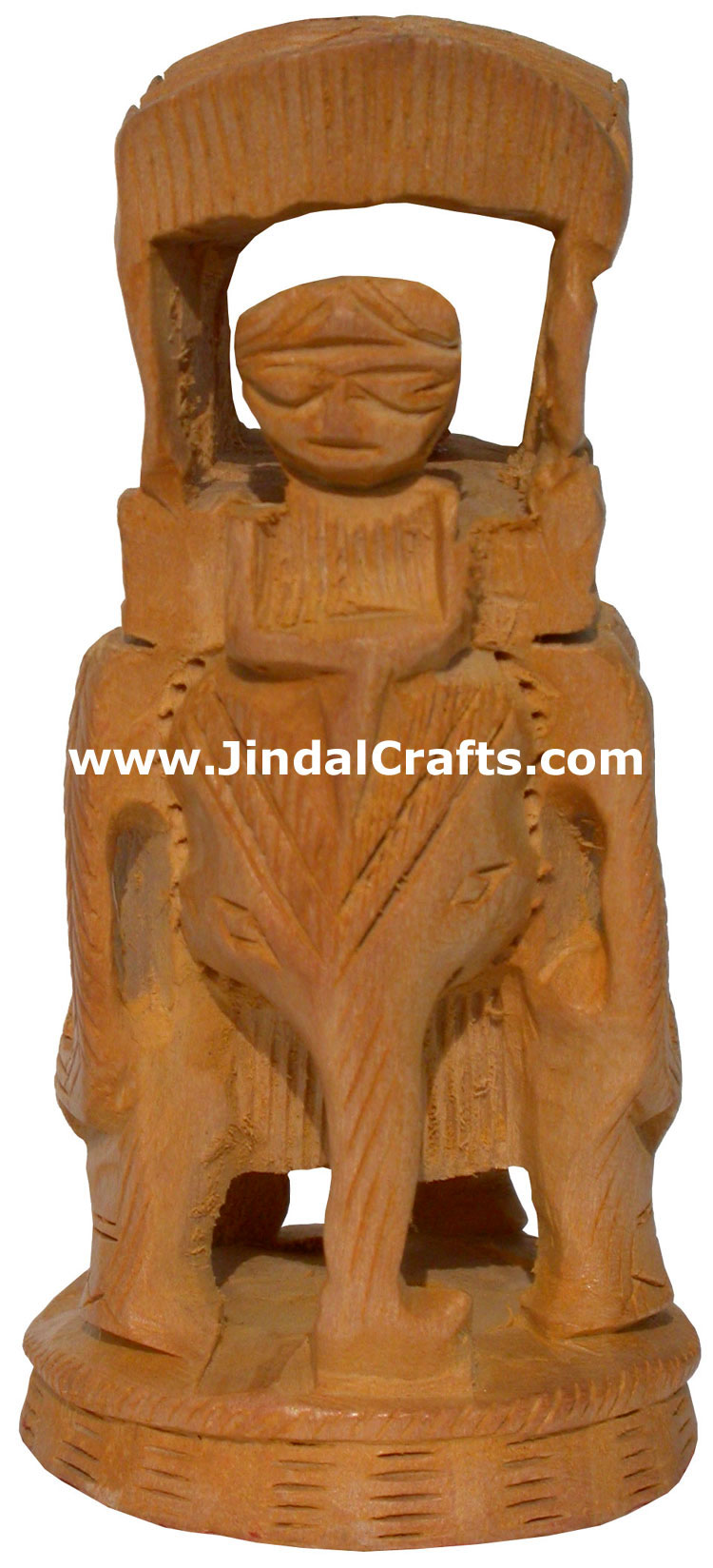King Hunting in Jungle on Elephant India Sculpture Art