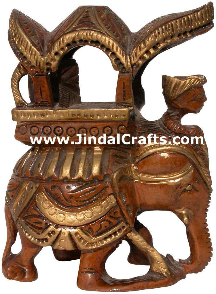 King Hunting in Jungle on Elephant India Sculpture Art