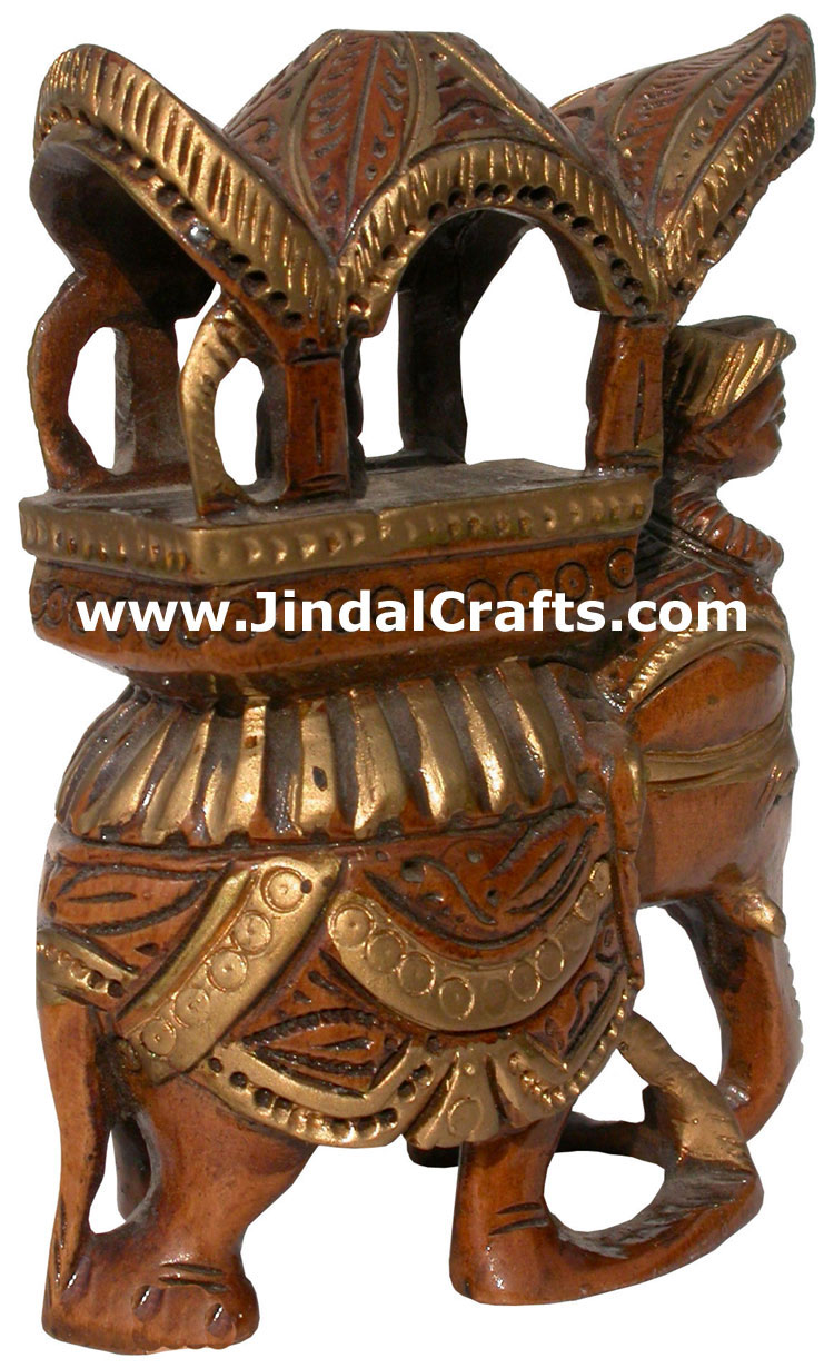 King Hunting in Jungle on Elephant India Sculpture Art