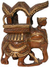 King Hunting in Jungle on Elephant India Sculpture Art