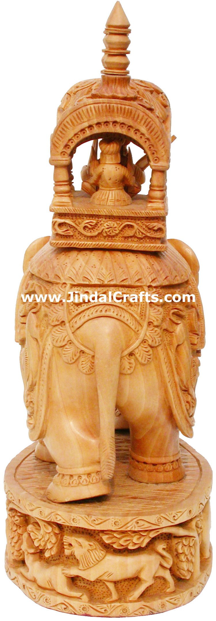King Hunting in Jungle on Elephant India Sculpture Art
