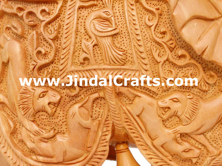 King Hunting in Jungle on Elephant India Sculpture Art