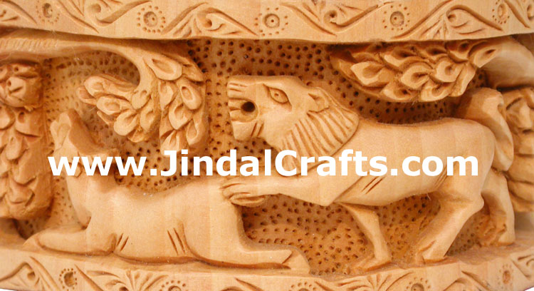 King Hunting in Jungle on Elephant India Sculpture Art