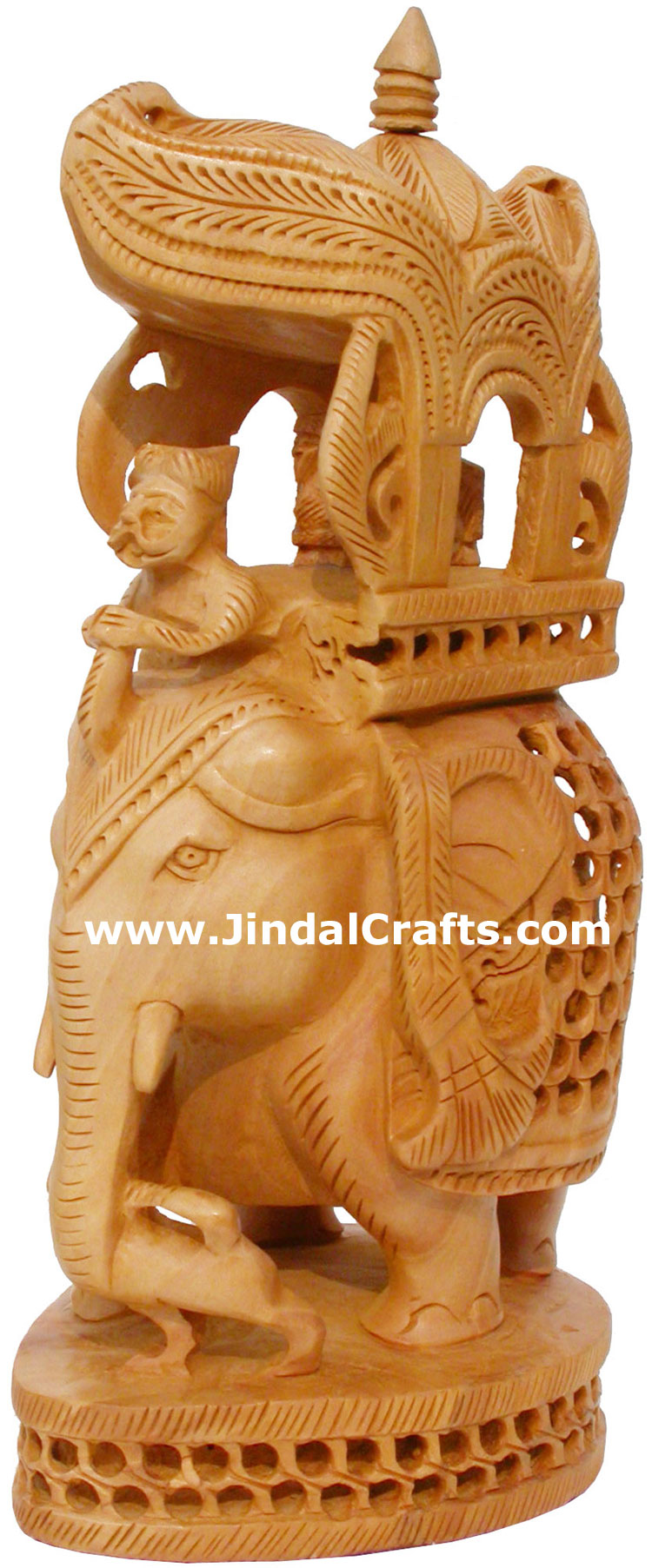King Hunting in Jungle on Elephant India Sculpture Art