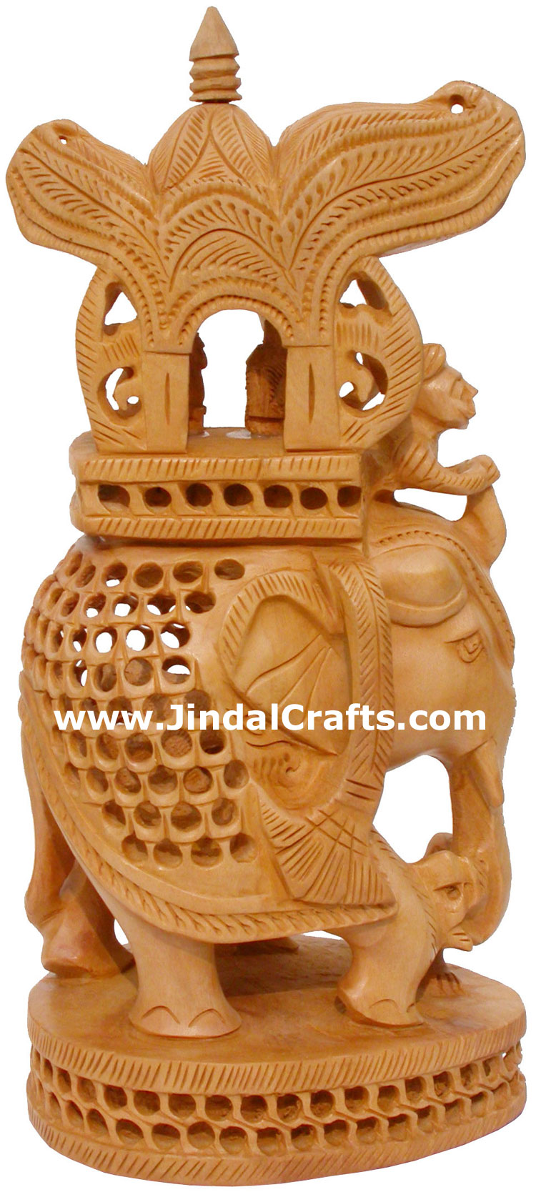 King Hunting in Jungle on Elephant India Sculpture Art