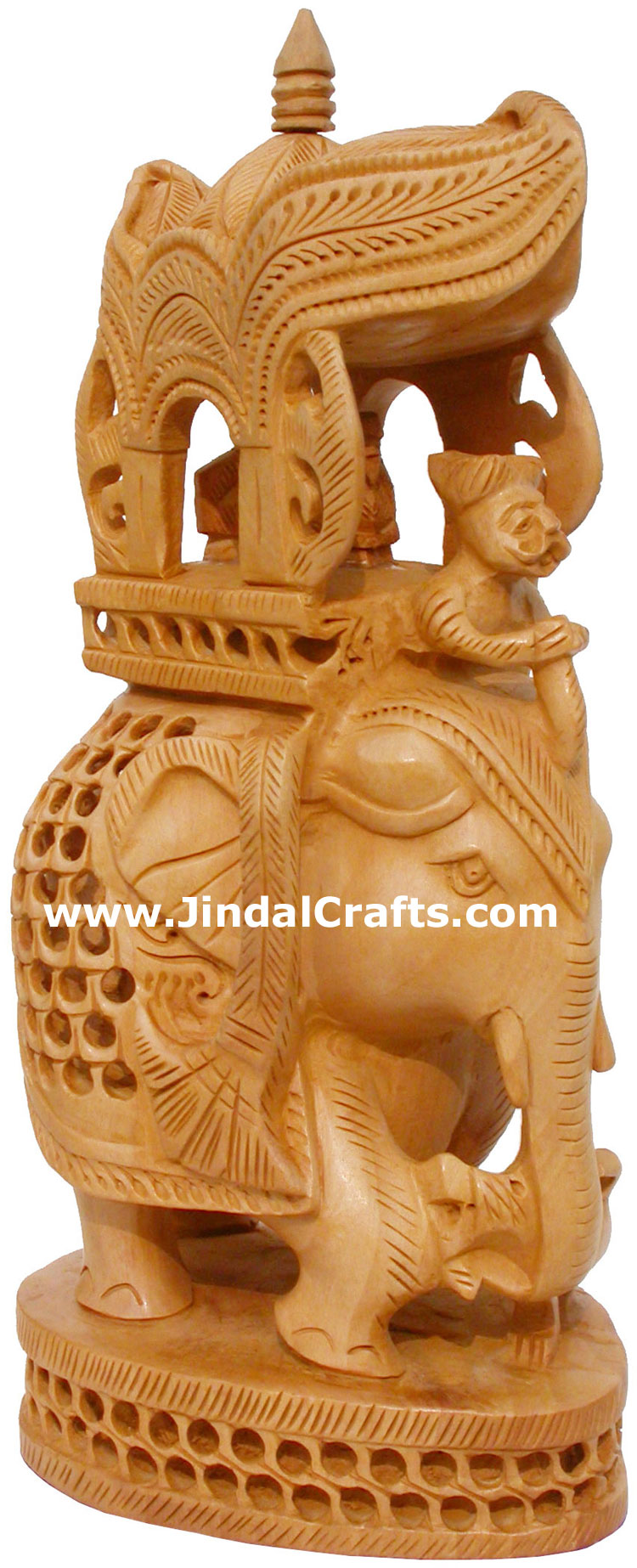King Hunting in Jungle on Elephant India Sculpture Art