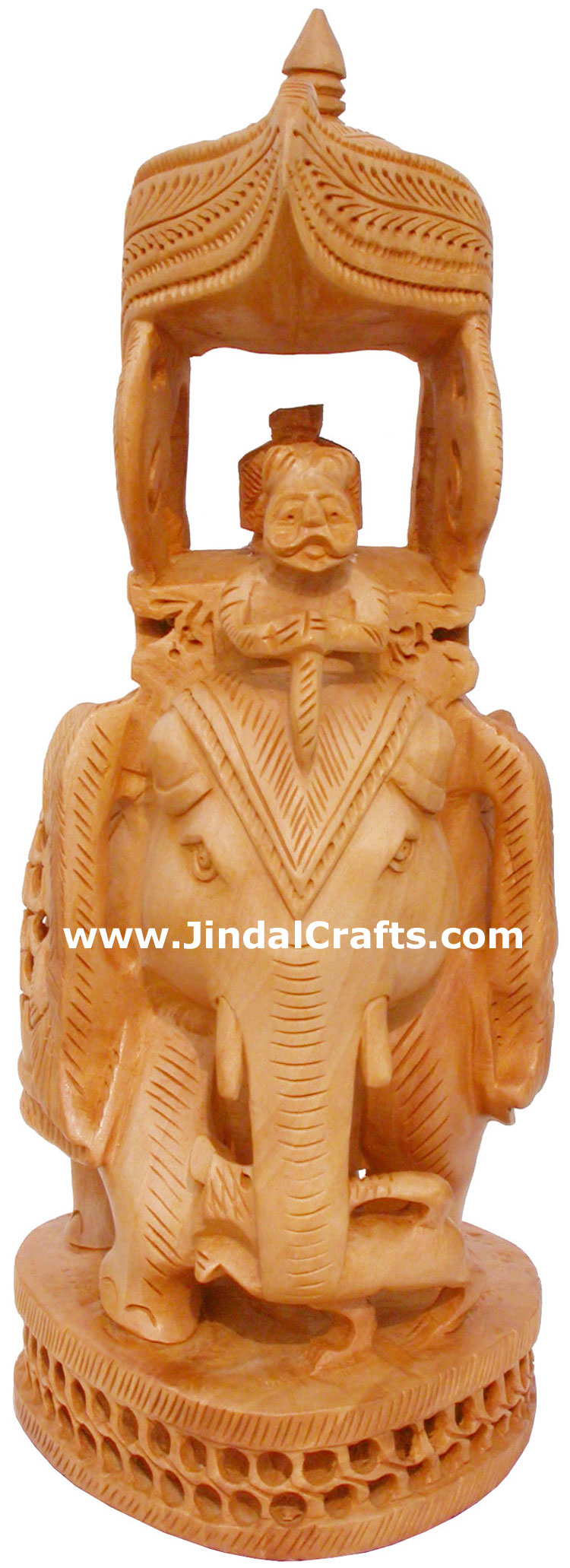 King Hunting in Jungle on Elephant India Sculpture Art