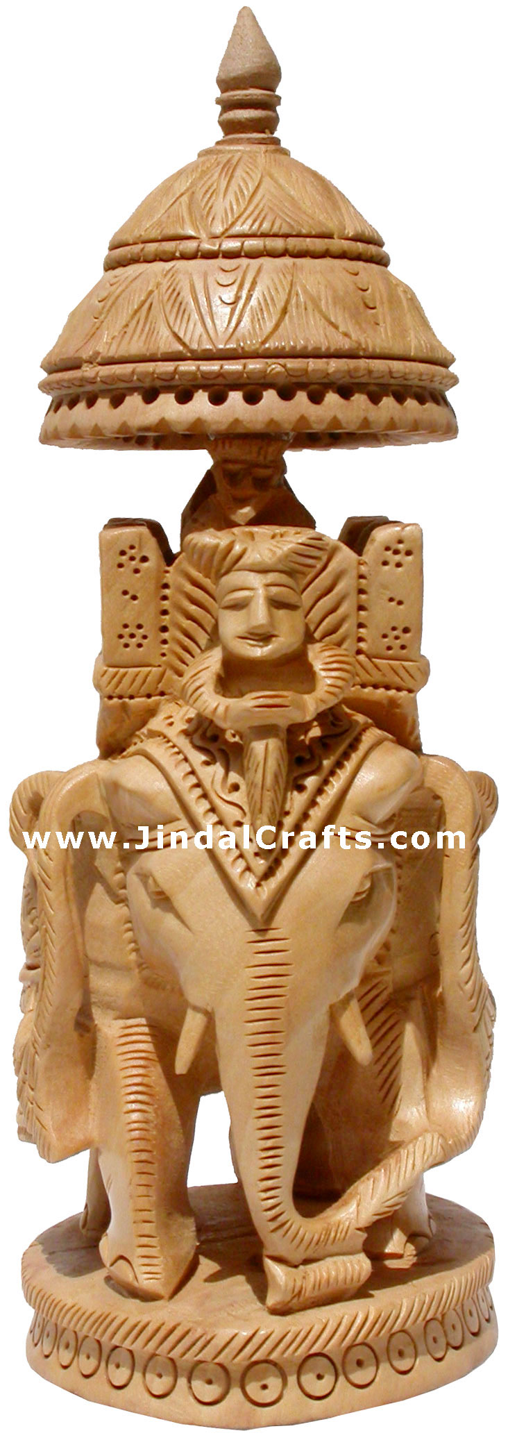 King Hunting in Jungle on Elephant India Sculpture Art