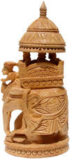 King Hunting in Jungle on Elephant India Sculpture Art