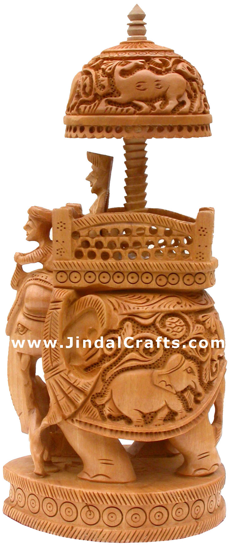 King Hunting in Jungle on Elephant India Sculpture Art