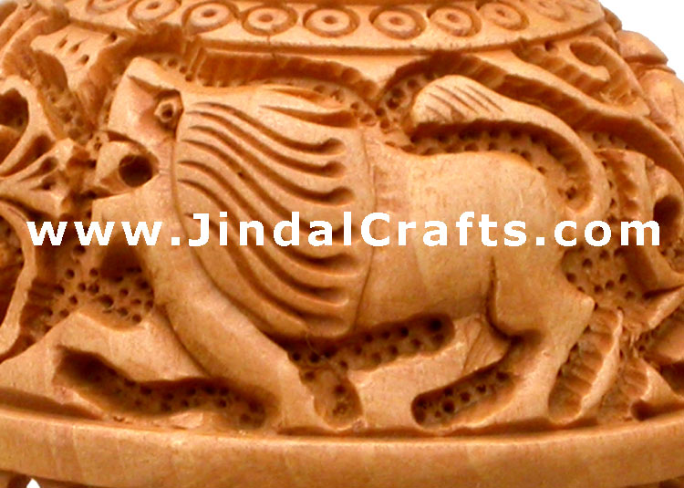 King Hunting in Jungle on Elephant India Sculpture Art