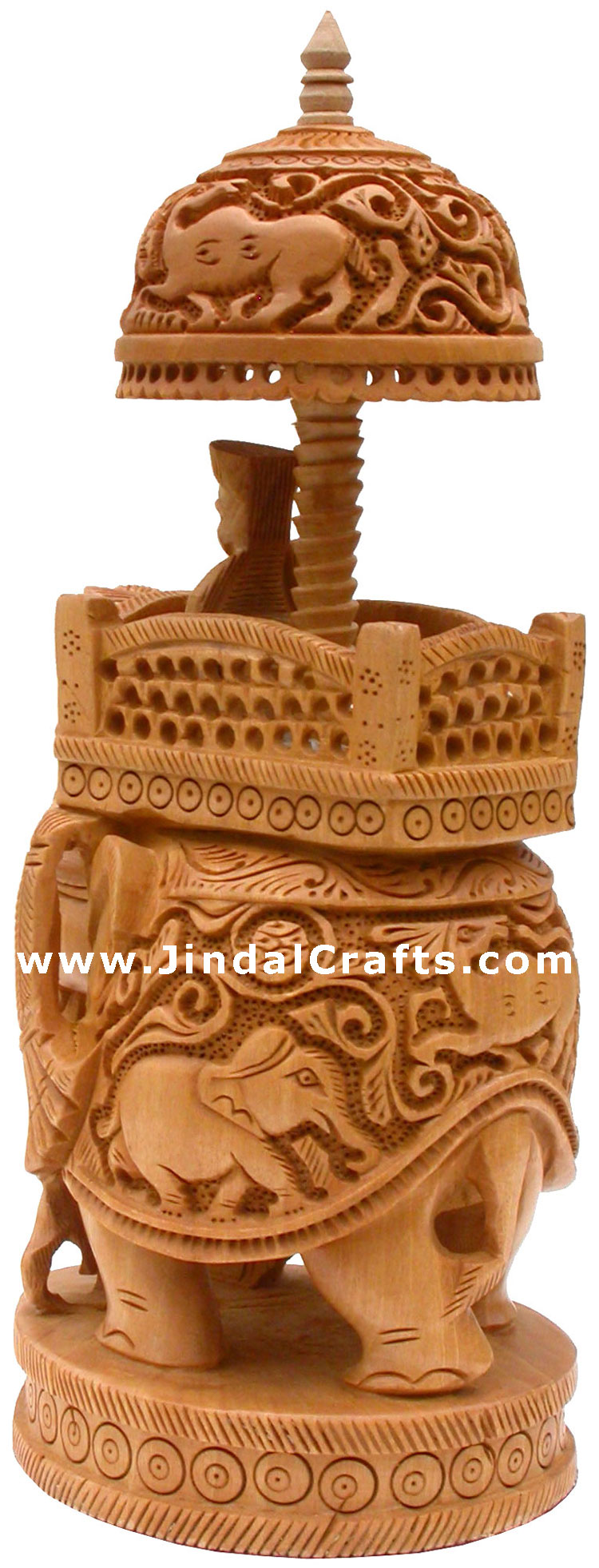 King Hunting in Jungle on Elephant India Sculpture Art