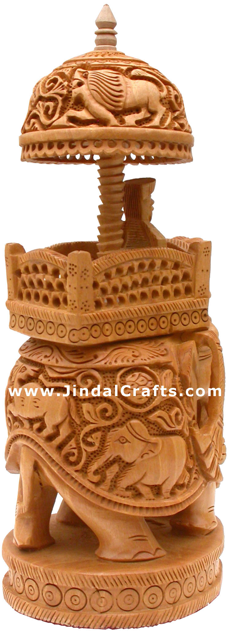 King Hunting in Jungle on Elephant India Sculpture Art