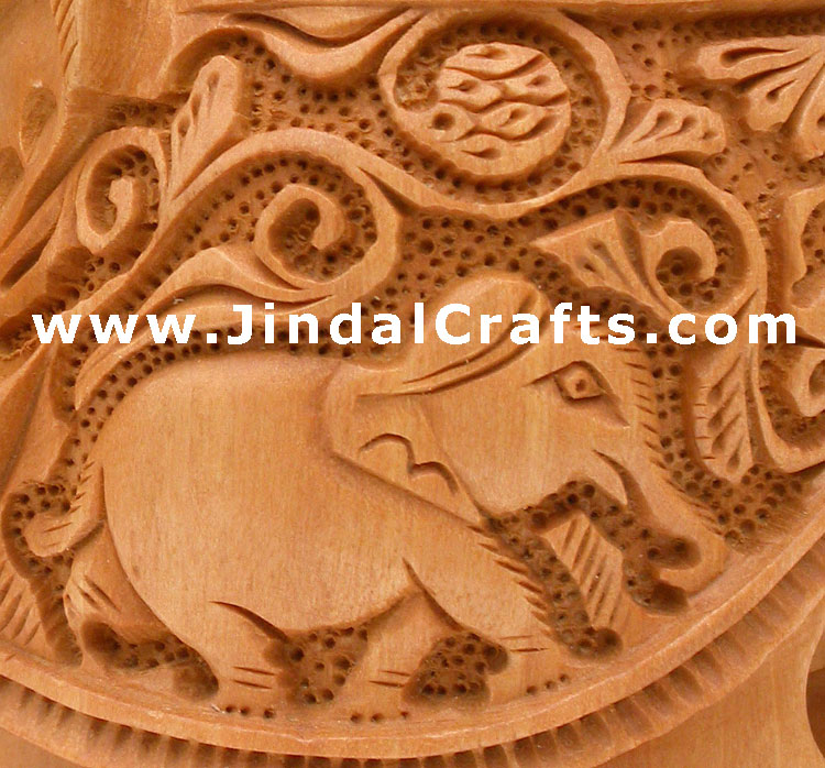 King Hunting in Jungle on Elephant India Sculpture Art