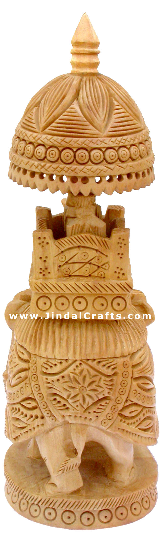 Hand Carved Wooden Royal King's Jungle Safari India Art