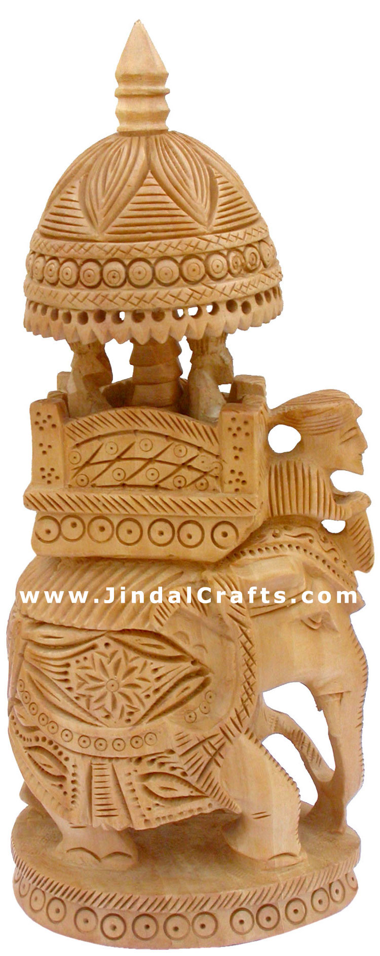 Hand Carved Wooden Royal King's Jungle Safari India Art