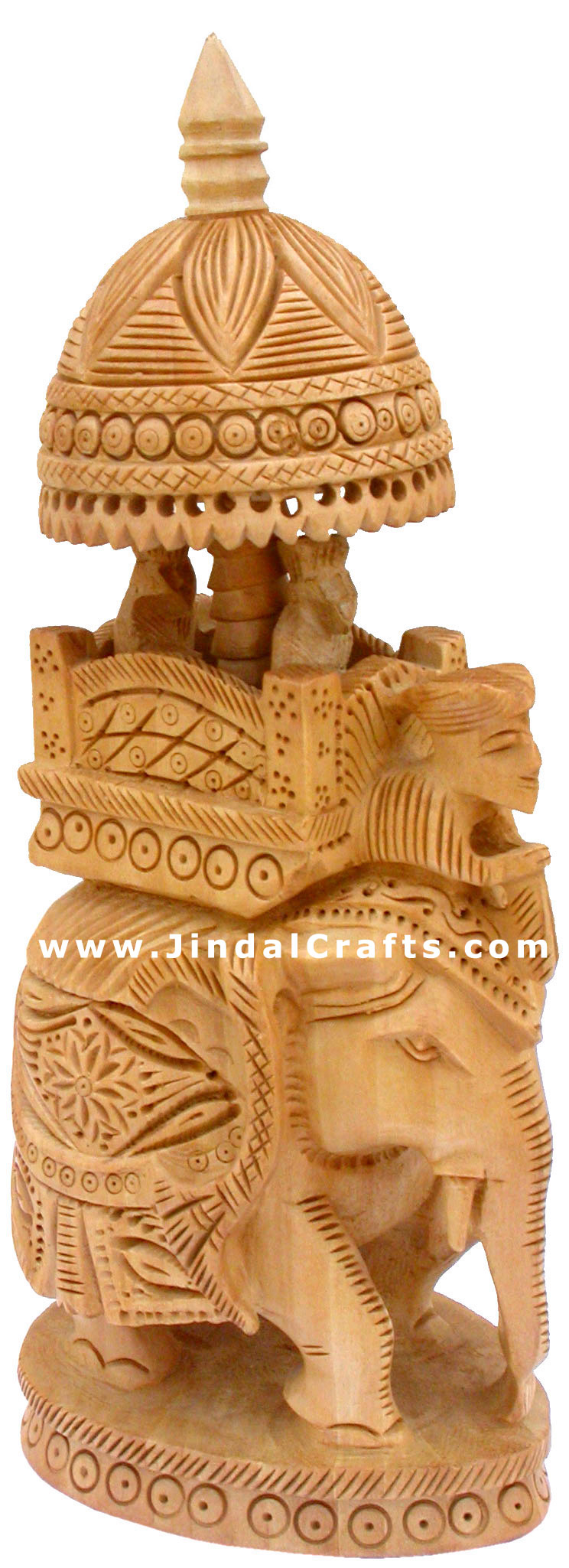 Hand Carved Wooden Royal King's Jungle Safari India Art