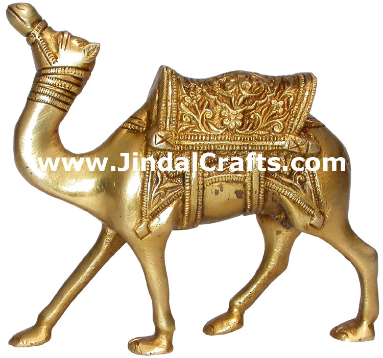 Camel Brass Animal Sculpture Figure India Handicrafts