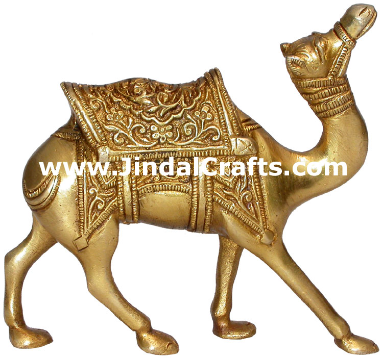Camel Brass Animal Sculpture Figure India Handicrafts