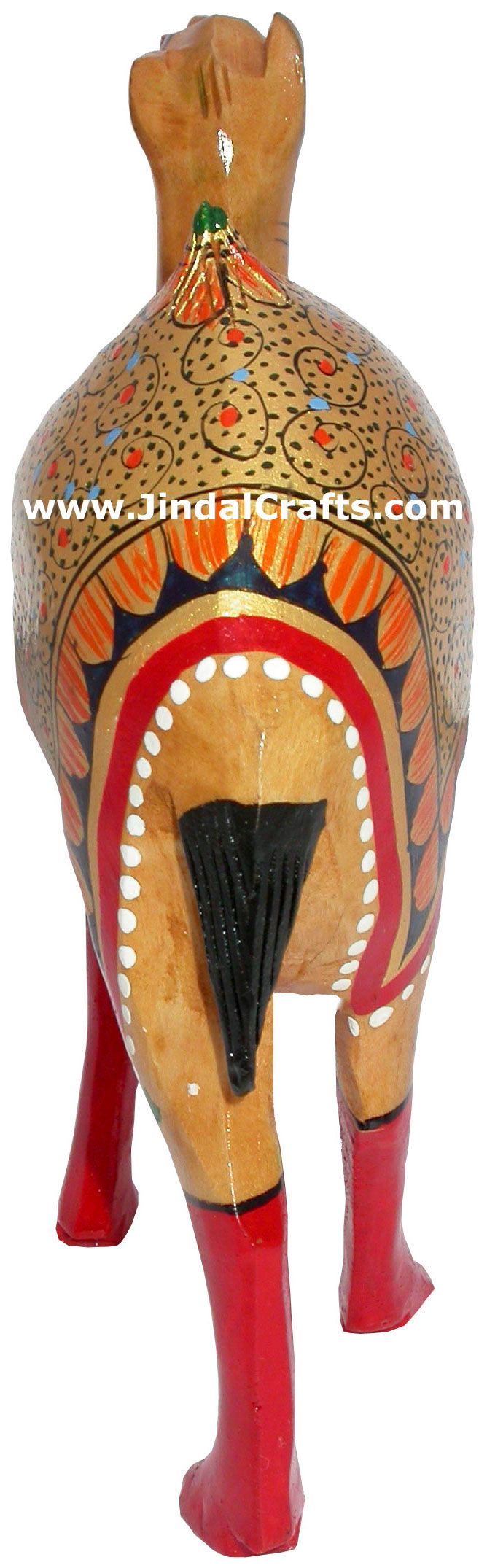 Hand Carved Hand Painted Wood Camel India Art Jungle Sculpture Home Decor Crafts