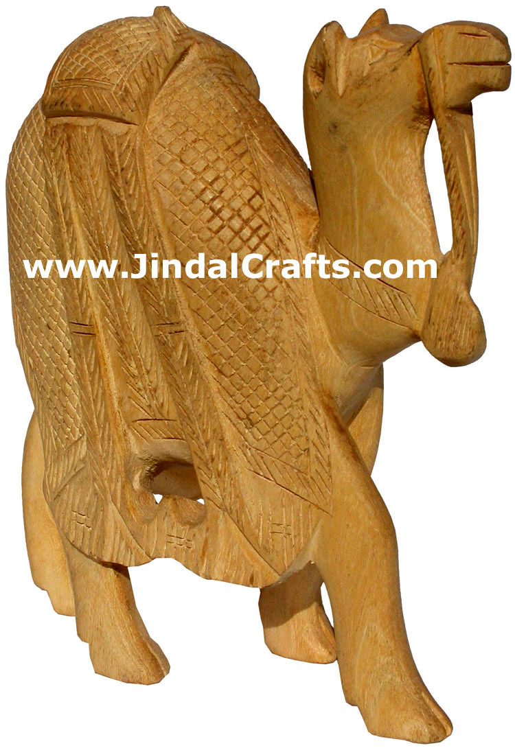 Hand Carved Kadam Wood Camel India Artifacts Arts
