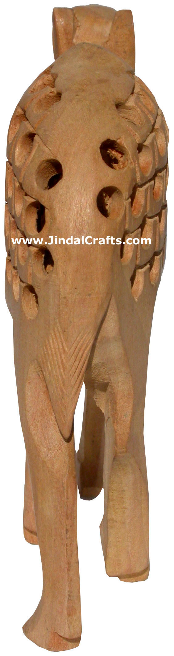 Hand Carved Kadam Wood Camel Figurine India Hollow Carving Artifacts Handicrafts