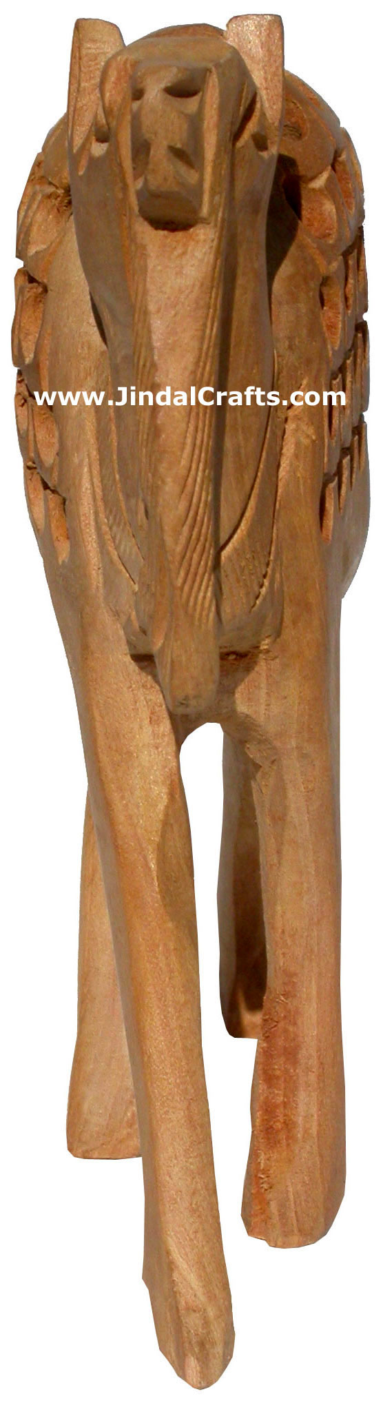 Hand Carved Kadam Wood Camel Figurine India Hollow Carving Artifacts Handicrafts