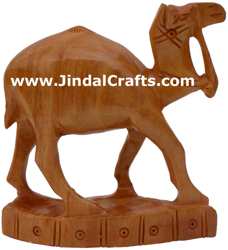 Set of Camels - Hand Carved Kadam Wood Figurines India