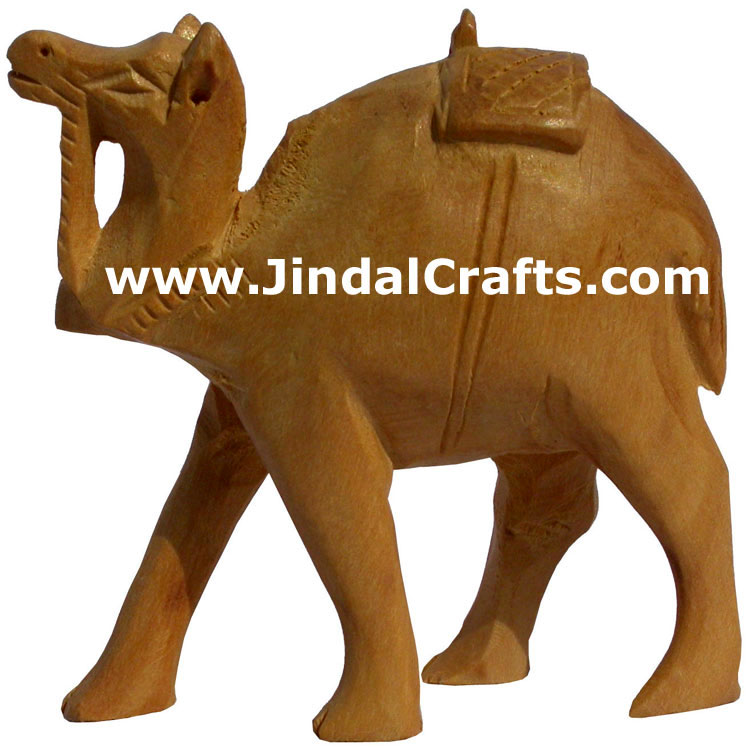 Hand Carved Kadam Wood Camel India Artifacts Arts
