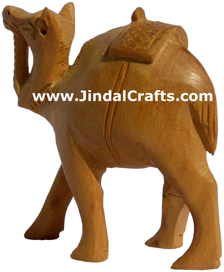 Hand Carved Kadam Wood Camel India Artifacts Arts