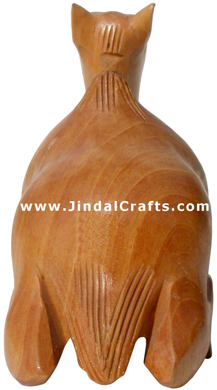 Set of 4 Wooden Camels Hand Carved Figure from India