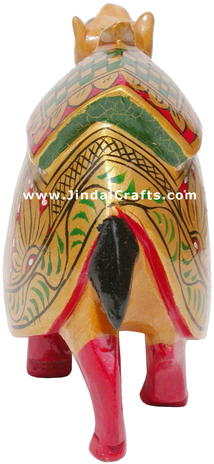 Royal Wooden Camel - Hand Painted, Hand Carved Animal