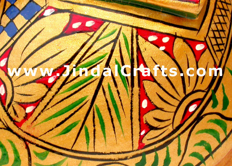 Royal Wooden Camel - Hand Painted, Hand Carved Animal