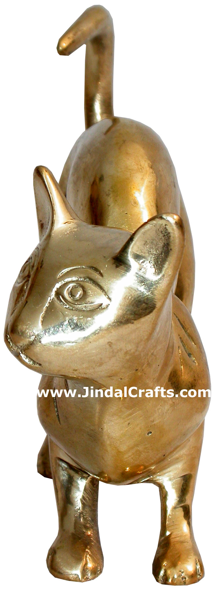 Cat Brass Figure India Metal Crafts Animal Handicrafts