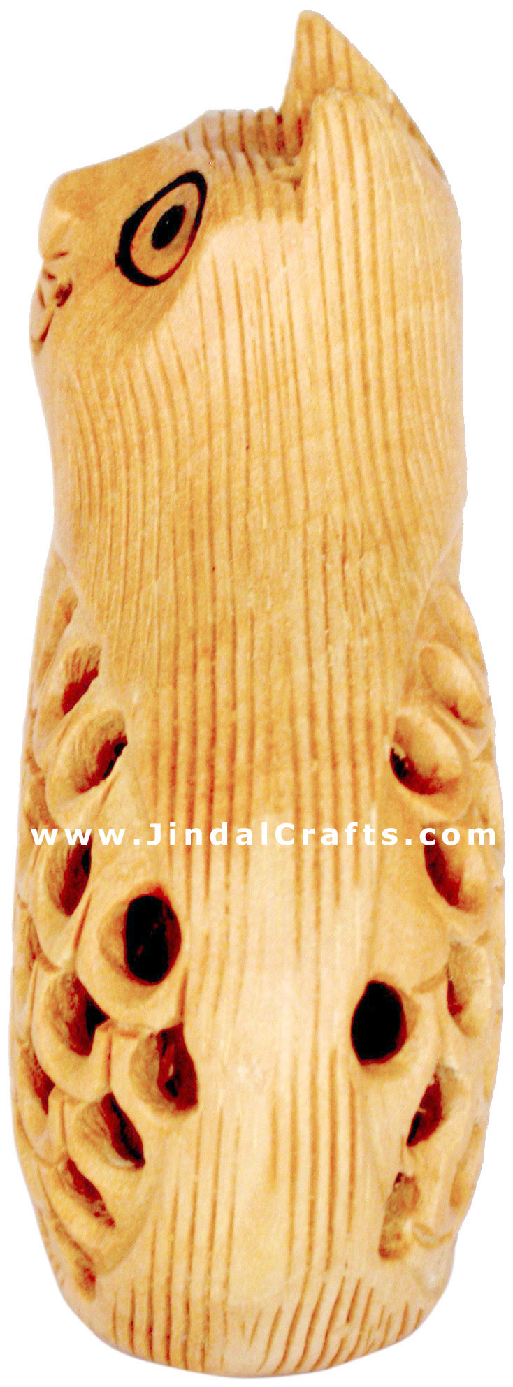 Set of Cats Handcarved Wooden Animal Figures India Art