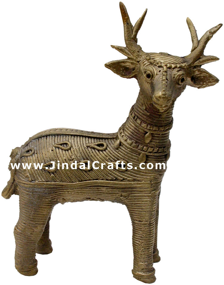 Deer - Tribal Dhokra Metal Animal Artifact from India