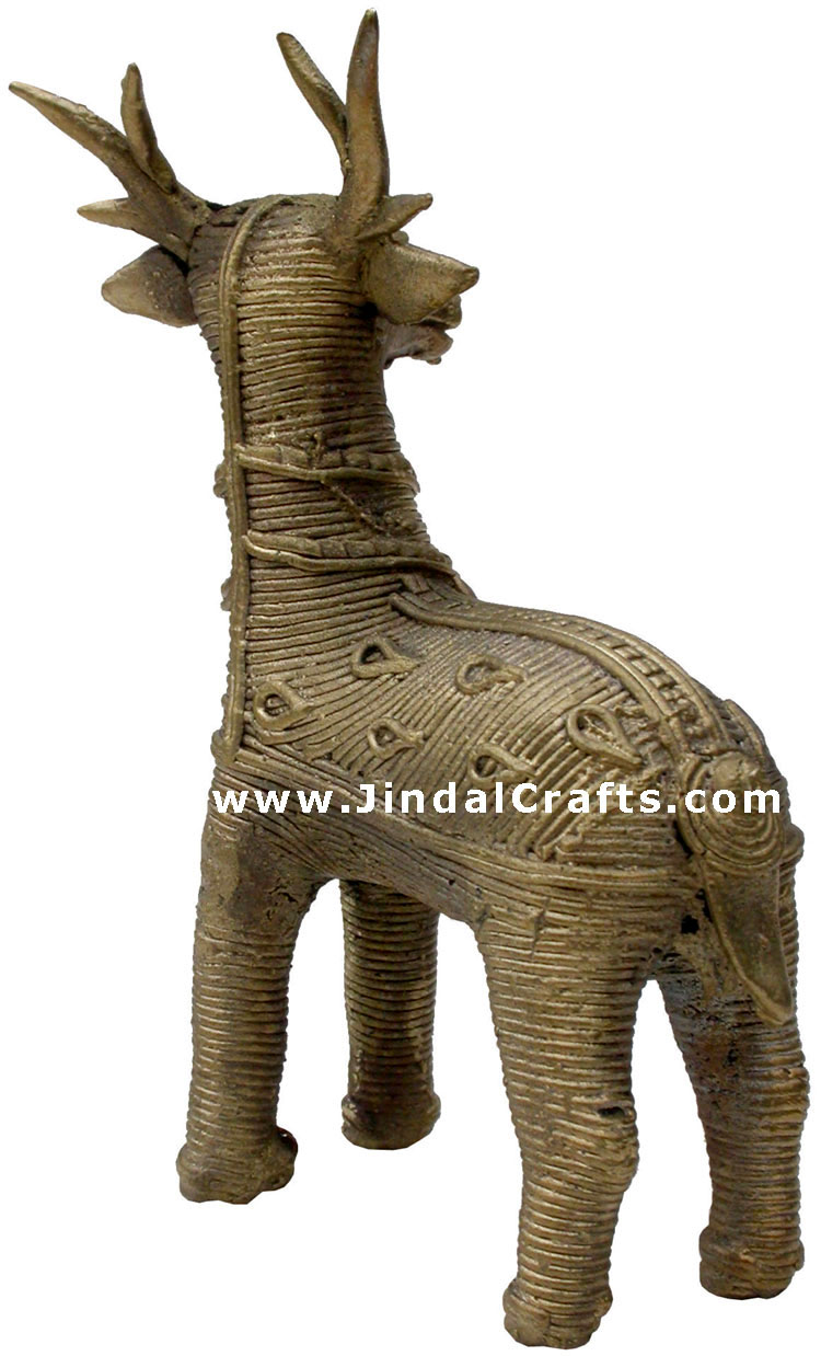 Deer - Tribal Dhokra Metal Animal Artifact from India