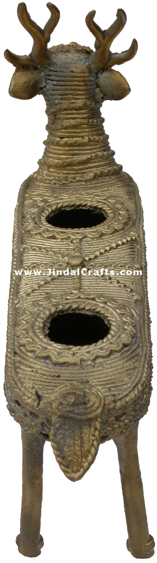 Dhokra Dear Candle Stand - Indian Tribal Art