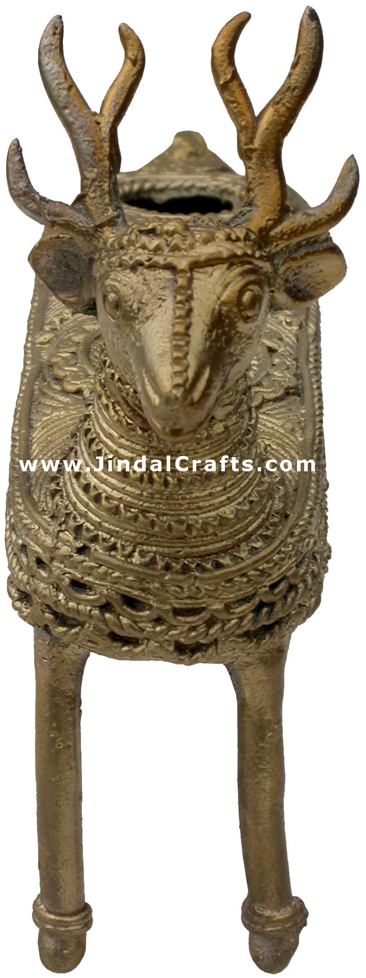 Dhokra Dear Candle Stand - Indian Tribal Art