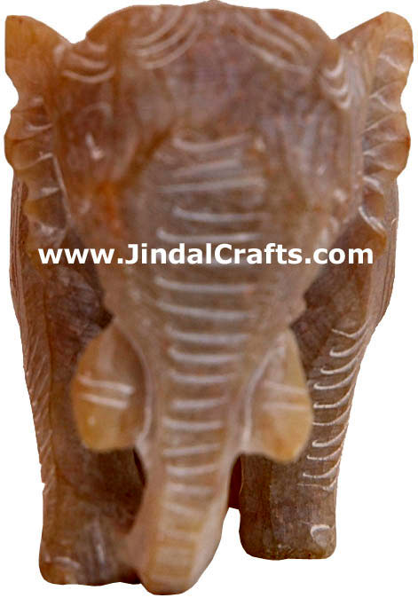Elephant - Hand Carved Soft Stone Animals Figurines Art