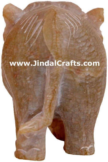 Elephant - Hand Carved Soft Stone Animals Figurines Art