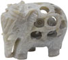 Baby Elephant - Hand Carved Soft Stone Animals Figurine