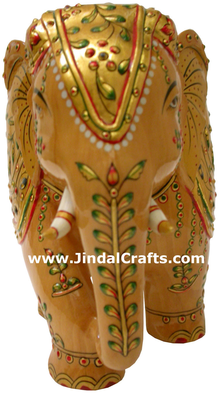 24 Carat Real Gold Painted Embossed Decorative Elephant