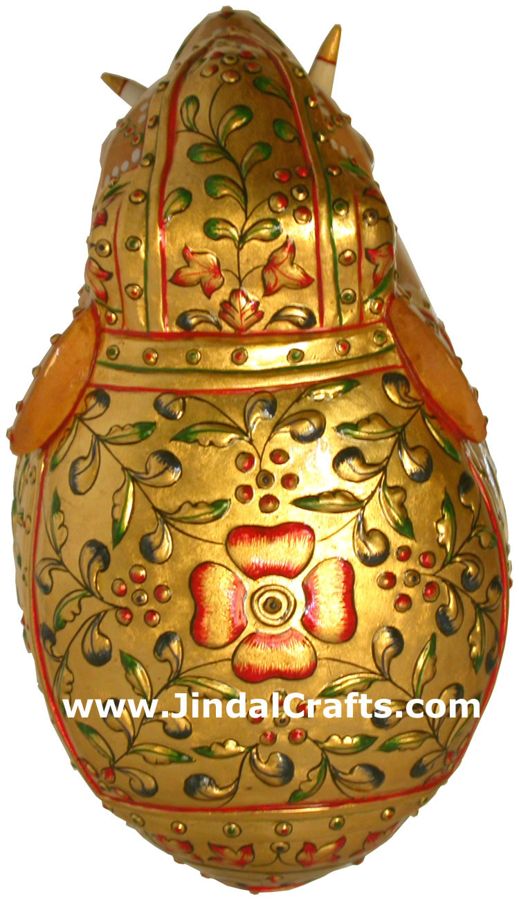 24 Carat Real Gold Painted Embossed Decorative Elephant