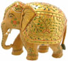 24 Carat Real Gold Painted Embossed Decorative Elephant