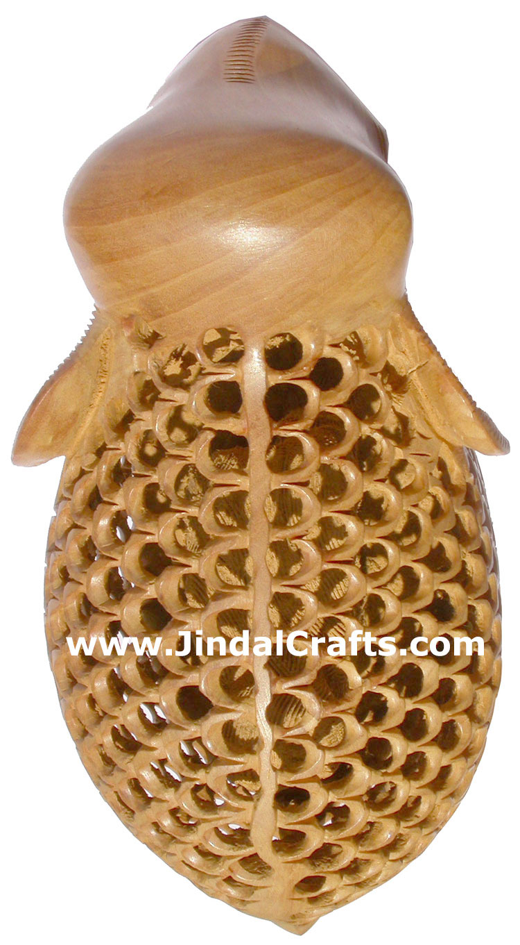 Set of 5 Handcarved Elephants Jalli Hollow Figurine India Carving Handicraft Art