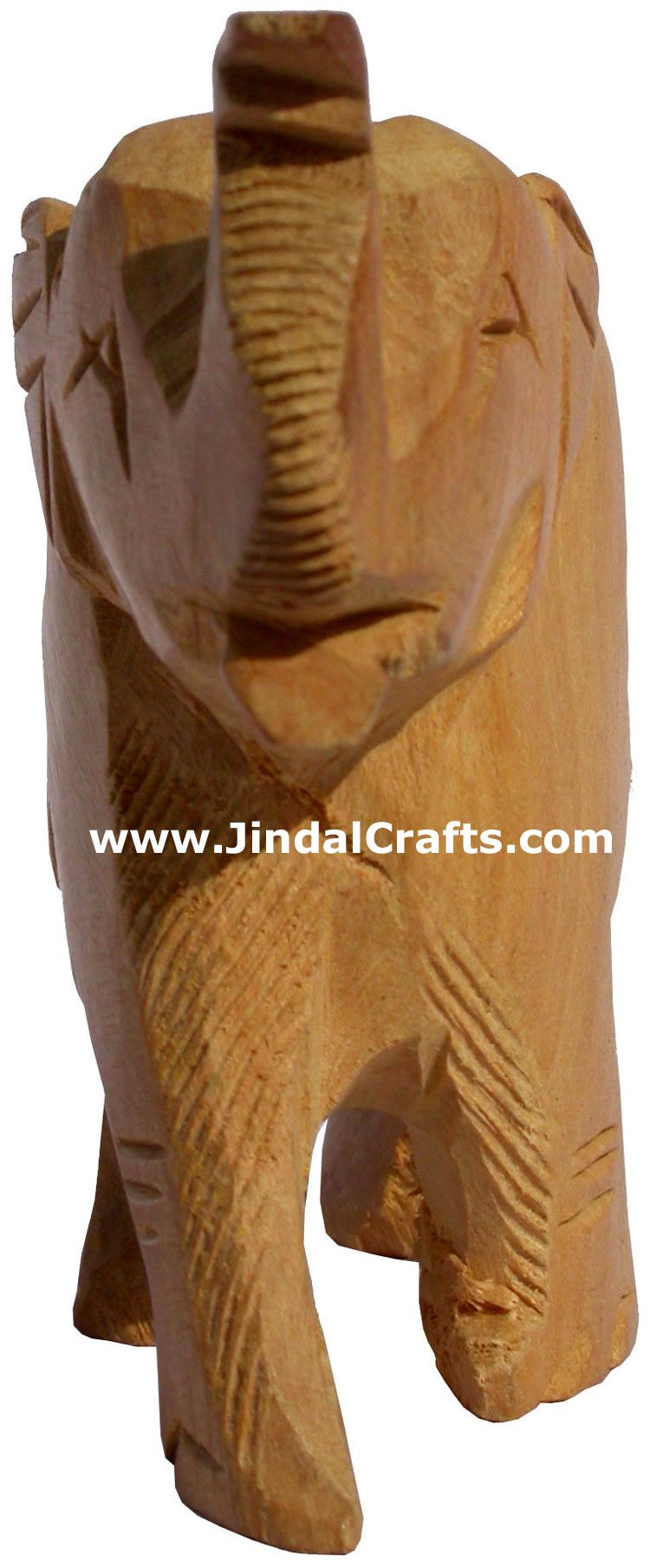 Hand Carved Wooden Elephant India Artifacts Arts