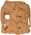 Hand Carved Wooden Elephant Family India Artifacts Arts