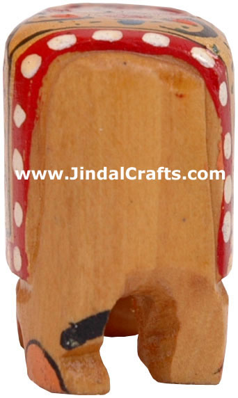 Handmade Painted Wooden Elephant Indian Art