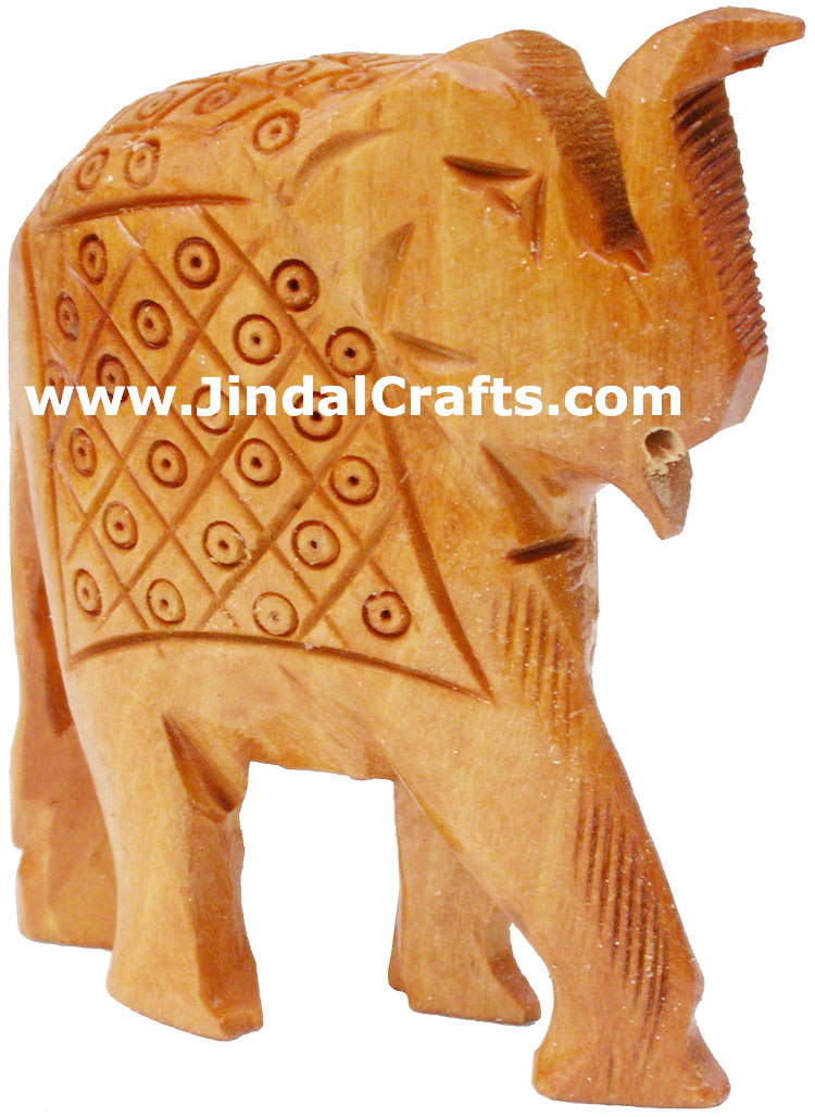 Set of Elephants - Hand Carved Wooden Animals Figures